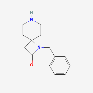 molecular formula C14H18N2O B12107390 1-Benzyl-1,7-diazaspiro[3.5]nonan-2-one 