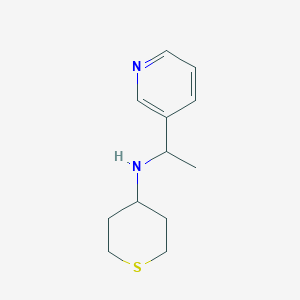 molecular formula C12H18N2S B12107508 N-[1-(Pyridin-3-yl)ethyl]thian-4-amine 