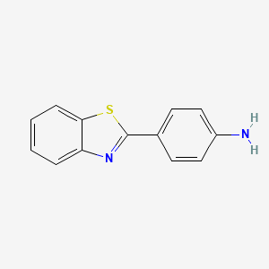 molecular formula C13H10N2S B1210751 4-(1,3-苯并噻唑-2-基)苯胺 CAS No. 6278-73-5