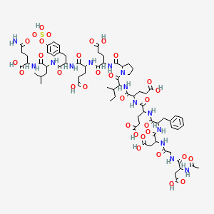 molecular formula C72H100N14O32S B12107513 AC-Asp-gly-asp-phe-glu-glu-ile-pro-glu-glu-tyr(SO3H)-leu-gln-OH 