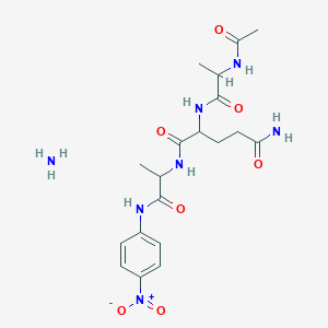 2-(2-acetamidopropanoylamino)-N-[1-(4-nitroanilino)-1-oxopropan-2-yl]pentanediamide;azane