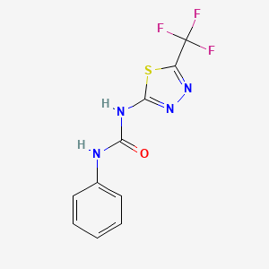 1-Phenyl-3-(5-trifluoromethyl-[1,3,4]thiadiazol-2-yl)-urea