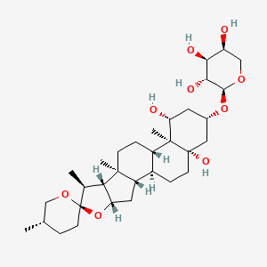 molecular formula C32H52O9 B1210760 康瓦拉根宁 A 3-O-α-L-阿拉伯吡喃糖苷 CAS No. 19316-94-0