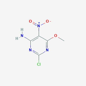 molecular formula C5H5ClN4O3 B12107603 4-Amino-2-chloro-5-nitro-6-methoxypyrimidine 