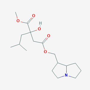 molecular formula C17H29NO5 B12107637 4-O-(2,3,5,6,7,8-hexahydro-1H-pyrrolizin-1-ylmethyl) 1-O-methyl 2-hydroxy-2-(2-methylpropyl)butanedioate 