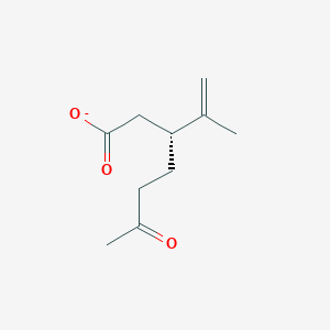 molecular formula C10H15O3- B1210766 (3R)-3-异丙烯基-6-氧己酸 