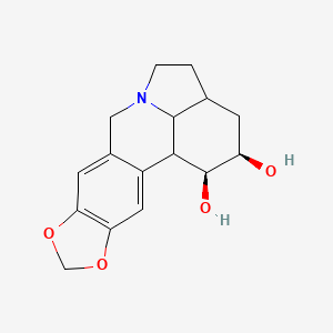 molecular formula C16H19NO4 B1210770 (17R,18S)-5,7-二氧杂-12-氮杂五环[10.6.1.02,10.04,8.015,19]十九烷-2,4(8),9-三烯-17,18-二醇 