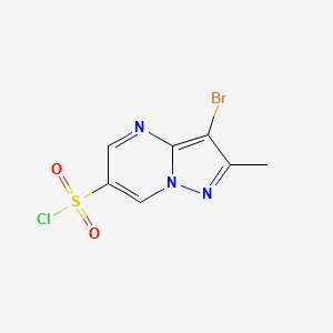 molecular formula C7H5BrClN3O2S B12107718 3-Bromo-2-methylpyrazolo[1,5-a]pyrimidine-6-sulfonyl chloride CAS No. 1423030-98-1