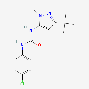 B1210772 1-(5-Tert-butyl-2-methyl-2H-pyrazol-3-YL)-3-(4-chloro-phenyl)-urea CAS No. 432042-02-9