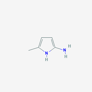 molecular formula C5H8N2 B12107725 1H-Pyrrol-2-amine, 5-methyl- 