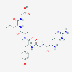 molecular formula C28H45N9O8 B12107734 H-DL-Arg-Gly-DL-Tyr-DL-Ala-DL-Leu-Gly-OH 