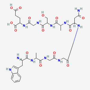 molecular formula C35H49N11O14 B12107756 H-Trp-Ala-Gly-Gly-Asn-Ala-Ser-Gly-Glu-OH 