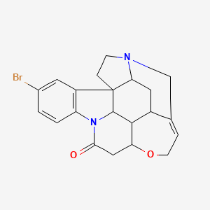 molecular formula C21H21BrN2O2 B12107811 10-bromo-4a,5,5a,7,8,13a,15,15a,15b,16-decahydro-2H-4,6-methanoindolo[3,2,1-ij]oxepino[2,3,4-de]pyrrolo[2,3-h]quinolin-14-one 