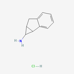 molecular formula C10H12ClN B12107861 1H,1aH,6H,6aH-cyclopropa[a]inden-1-amine hydrochloride 