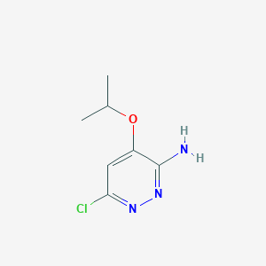 molecular formula C7H10ClN3O B12107872 6-Chloro-4-isopropoxypyridazin-3-amine 