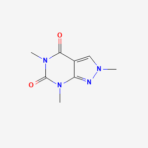 molecular formula C8H10N4O2 B12107906 2,5,7-Trimethyl-2H-pyrazolo[3,4-d]pyrimidine-4,6(5H,7H)-dione CAS No. 10505-26-7