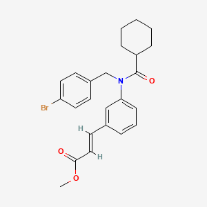 (E)-3-{3-[(4-Bromo-benzyl)-cyclohexanecarbonyl-amino]-phenyl}-acrylic acid methyl ester