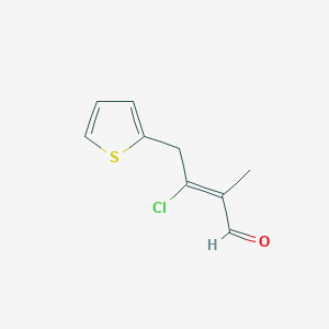 molecular formula C9H9ClOS B12107944 (Z)-3-Chloro-2-methyl-3-(2-thenyl) acrolein 