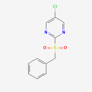 molecular formula C11H9ClN2O2S B12107994 5-Chloro-2-(phenylmethanesulfonyl)pyrimidine CAS No. 79685-43-1