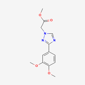 1H-1,2,4-Triazole-1-acetic acid, 3-(3,4-dimethoxyphenyl)-, methyl ester