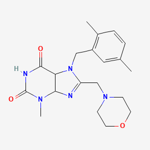 7-[(2,5-Dimethylphenyl)methyl]-3-methyl-8-(morpholin-4-ylmethyl)-4,5-dihydropurine-2,6-dione