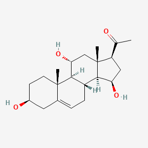 molecular formula C21H32O4 B1210802 3beta,11alpha,15beta-Trihydroxy-5-pregnen-20-one CAS No. 78806-45-8