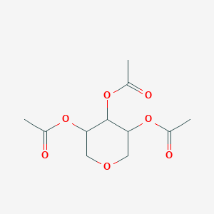 molecular formula C11H16O7 B12108028 Xylitol, 1,5-anhydro-, triacetate 