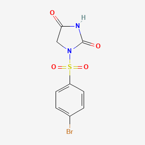 molecular formula C9H7BrN2O4S B1210807 1-((4-Bromophenyl)sulfonyl)hydantoin CAS No. 83800-77-5