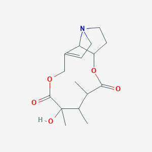 molecular formula C16H23NO5 B12108074 6-Hydroxy-4,5,6-trimethyl-2,8-dioxa-13-azatricyclo[8.5.1.013,16]hexadec-10-ene-3,7-dione 