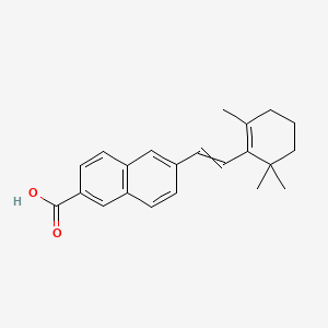 molecular formula C22H24O2 B1210810 6-[2-(2,6,6-Trimethylcyclohexen-1-yl)ethenyl]naphthalene-2-carboxylic acid 