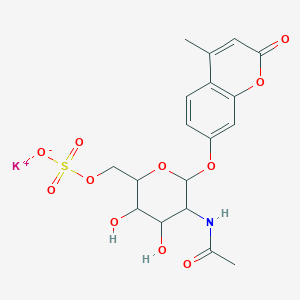 Potassium ((2R,3S,4R,5R,6S)-5-acetamido-3,4-dihydroxy-6-((4-methyl-2-oxo-2H-chromen-7-yl)oxy)tetrahydro-2H-pyran-2-yl)methyl sulfate