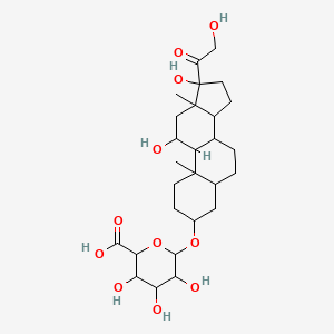 molecular formula C27H42O11 B12108151 11beta,17,21-Trihydroxy-20-oxo-5alpha-pregnan-3alpha-yl beta 