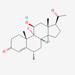 molecular formula C22H31FO3 B1210820 9alpha-Fluoro-11beta-hydroxy-6alpha-methyl-4-pregnene-3,20-dione CAS No. 378-38-1
