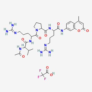 molecular formula C36H52F3N11O9 B12108200 Ac-Val-Arg-Pro-Arg-AMC 