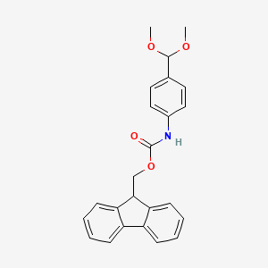 molecular formula C24H23NO4 B12108246 (9H-fluoren-9-yl)methyl (4-(dimethoxymethyl)phenyl)carbamate 