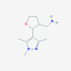 [2-(trimethyl-1H-pyrazol-4-yl)oxolan-3-yl]methanamine