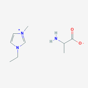 molecular formula C9H17N3O2 B12108292 2-Aminopropanoate;1-ethyl-3-methylimidazol-3-ium 