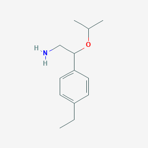 molecular formula C13H21NO B12108322 2-(4-Ethylphenyl)-2-isopropoxy-ethylamine 