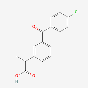 B1210835 2-[3-(4-Chlorobenzoyl)phenyl]propanoic acid CAS No. 55142-64-8