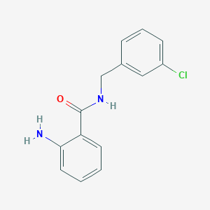 molecular formula C14H13ClN2O B12108398 2-amino-N-(3-chlorobenzyl)benzamide 