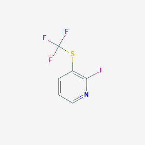 molecular formula C6H3F3INS B12108412 2-Iodo-3-(trifluoromethylthio)pyridine 