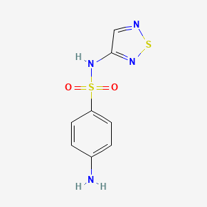 molecular formula C8H8N4O2S2 B12108445 4-amino-N-(1,2,5-thiadiazol-3-yl)benzenesulfonamide 