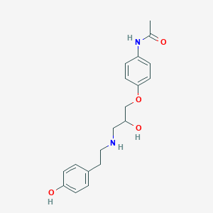 molecular formula C19H24N2O4 B1210857 N-(4-(2-Hydroxy-3-((2-(4-hydroxyphenyl)ethyl)amino)propoxy)phenyl)acetamide CAS No. 70579-93-0