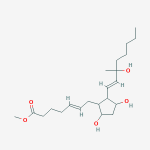 molecular formula C22H38O5 B12108601 methyl (E)-7-[3,5-dihydroxy-2-[(E)-3-hydroxy-3-methyloct-1-enyl]cyclopentyl]hept-5-enoate 