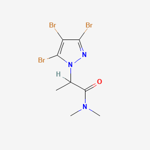 molecular formula C8H10Br3N3O B1210864 3,4,5-Tribromo-N,N,alpha-trimethyl-1H-pyrazole-1-acetamide CAS No. 34157-48-7