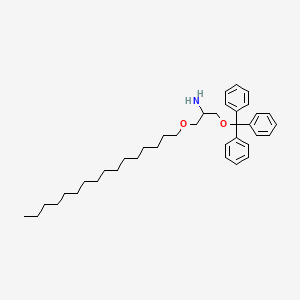 molecular formula C38H55NO2 B12108684 (+/-)-2-Amino-2-desoxy-3-O-hexadecyl-1-O-(triphenylmethyl)glycerol 