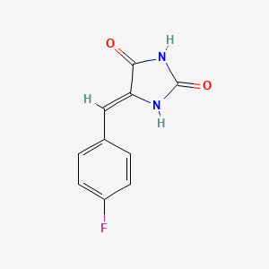 molecular formula C10H7FN2O2 B12108733 5-[1-(4-Fluoro-phenyl)-meth-(Z)-ylidene]-imidazolidine-2,4-dione 