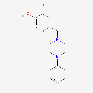 5-Hydroxy-2-(4-phenyl-piperazin-1-ylmethyl)-pyran-4-one