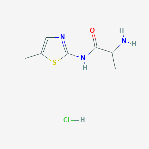 molecular formula C7H12ClN3OS B12108739 2-amino-N-(5-methyl-1,3-thiazol-2-yl)propanamide;hydrochloride 