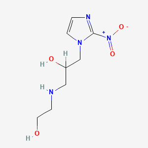 molecular formula C8H14N4O4 B1210877 1-[(2-Hydroxyethyl)amino]-3-(2-nitro-1h-imidazol-1-yl)propan-2-ol CAS No. 99464-91-2